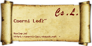 Cserni Leó névjegykártya